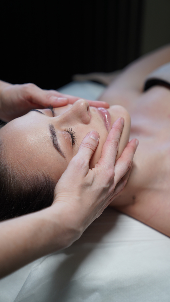 Massaging a Woman's Face