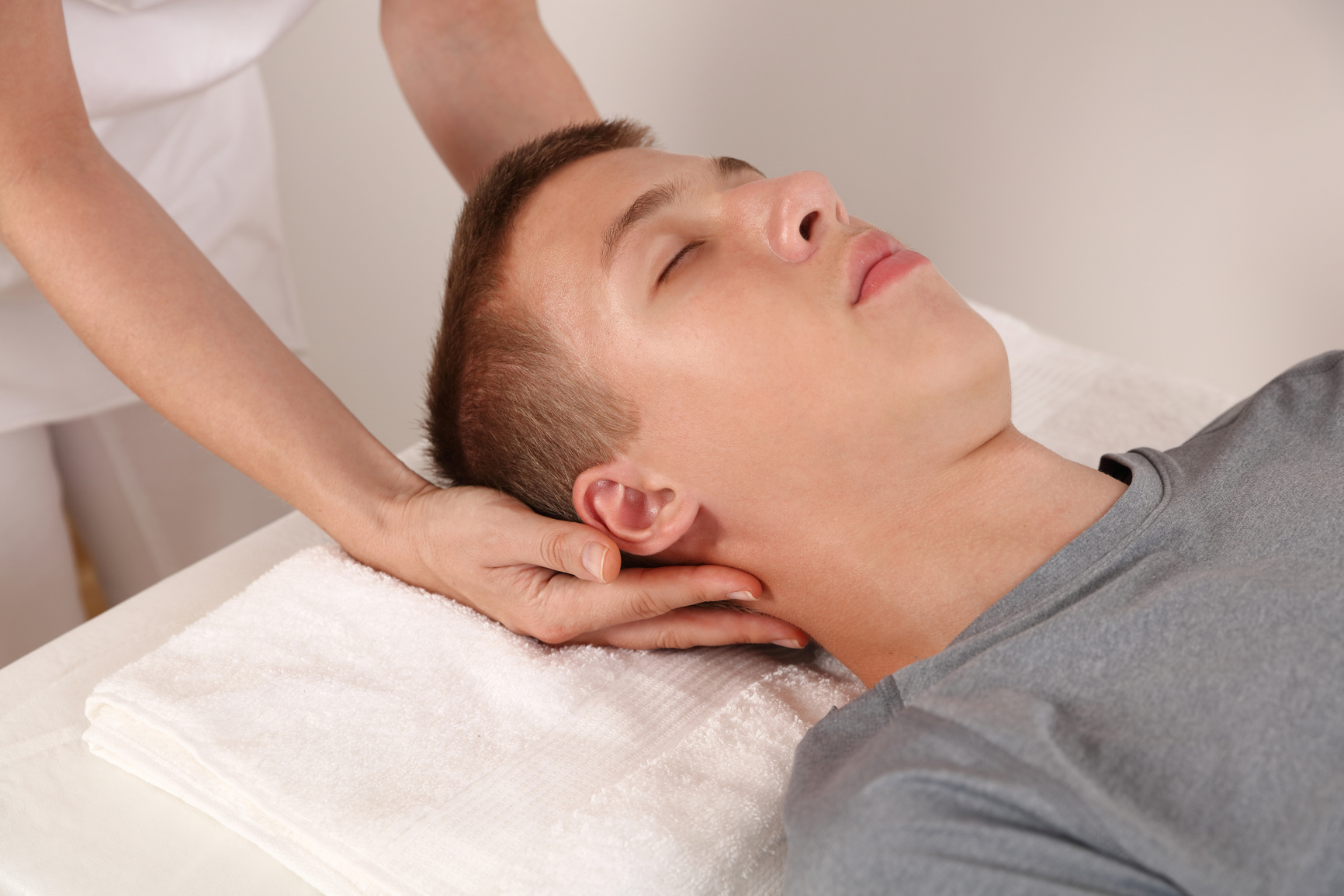 Craniosacral therapy for for kids and teens. Holistic approach. emotional balance and stability concept